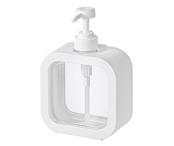 Прозрачная ПЭТ квадратная бутылка с белой рамой B38